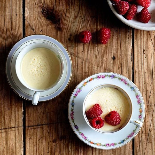 Lemon posset med hallon