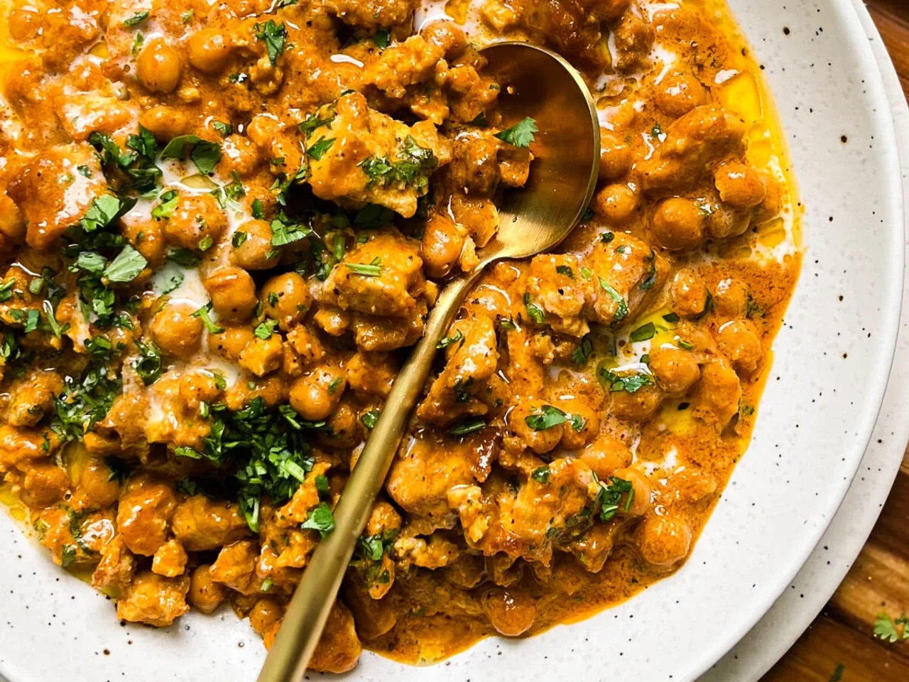 Vegetarisk butter chicken (Murgh makhani)