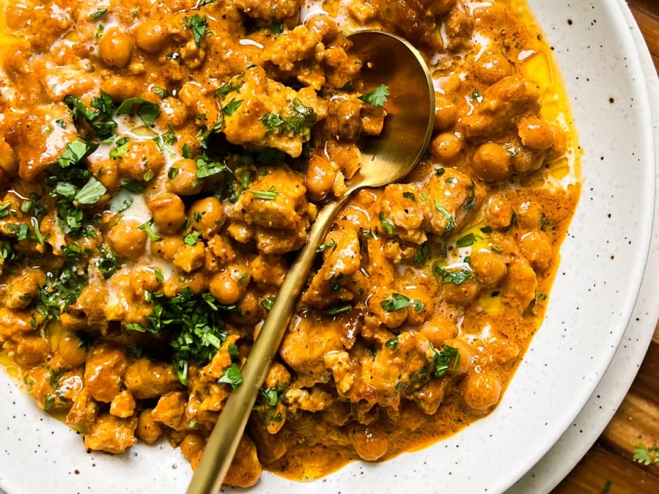 Vegetarisk butter chicken (Murgh makhani)